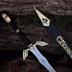 Zelda Master Sword Replica – Stainless Steel & Scabbard – alternate angle